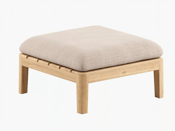 CALYPSO LOUNGE - Square teak garden footstool _ Royal Botania